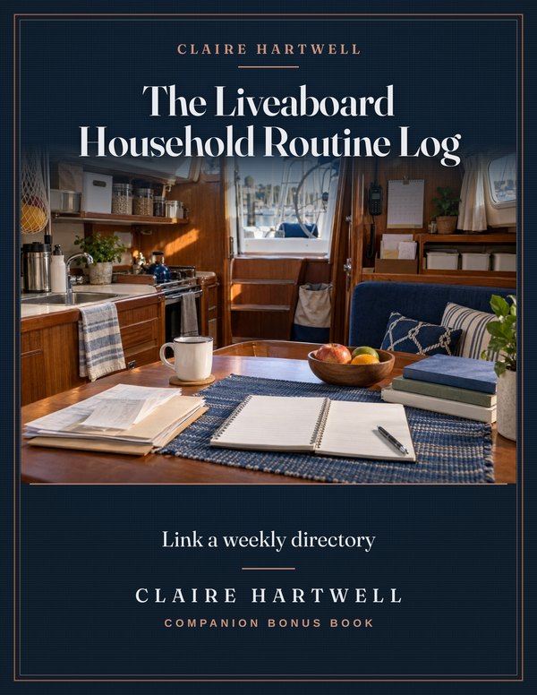 The Liveaboard Household Routine Log bonus book cover